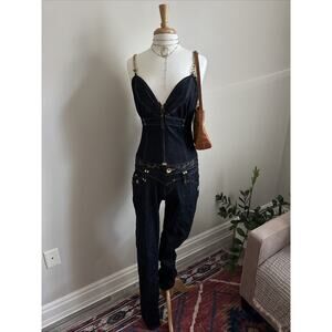 Vintage 90s / Y2k Apple Bottoms Jeans Jumpsuit Women's Size 9/10